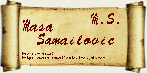 Maša Samailović vizit kartica